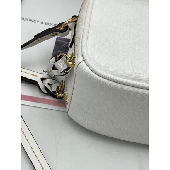 Dooney & Bourke Authenticated Sawyer White Saffiano Leather Crossbody Bag - Picture 8 of 14